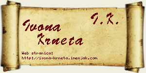 Ivona Krneta vizit kartica